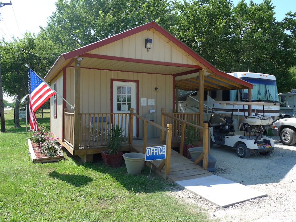 Main office, east texas, rv park, greenville, texas, campground